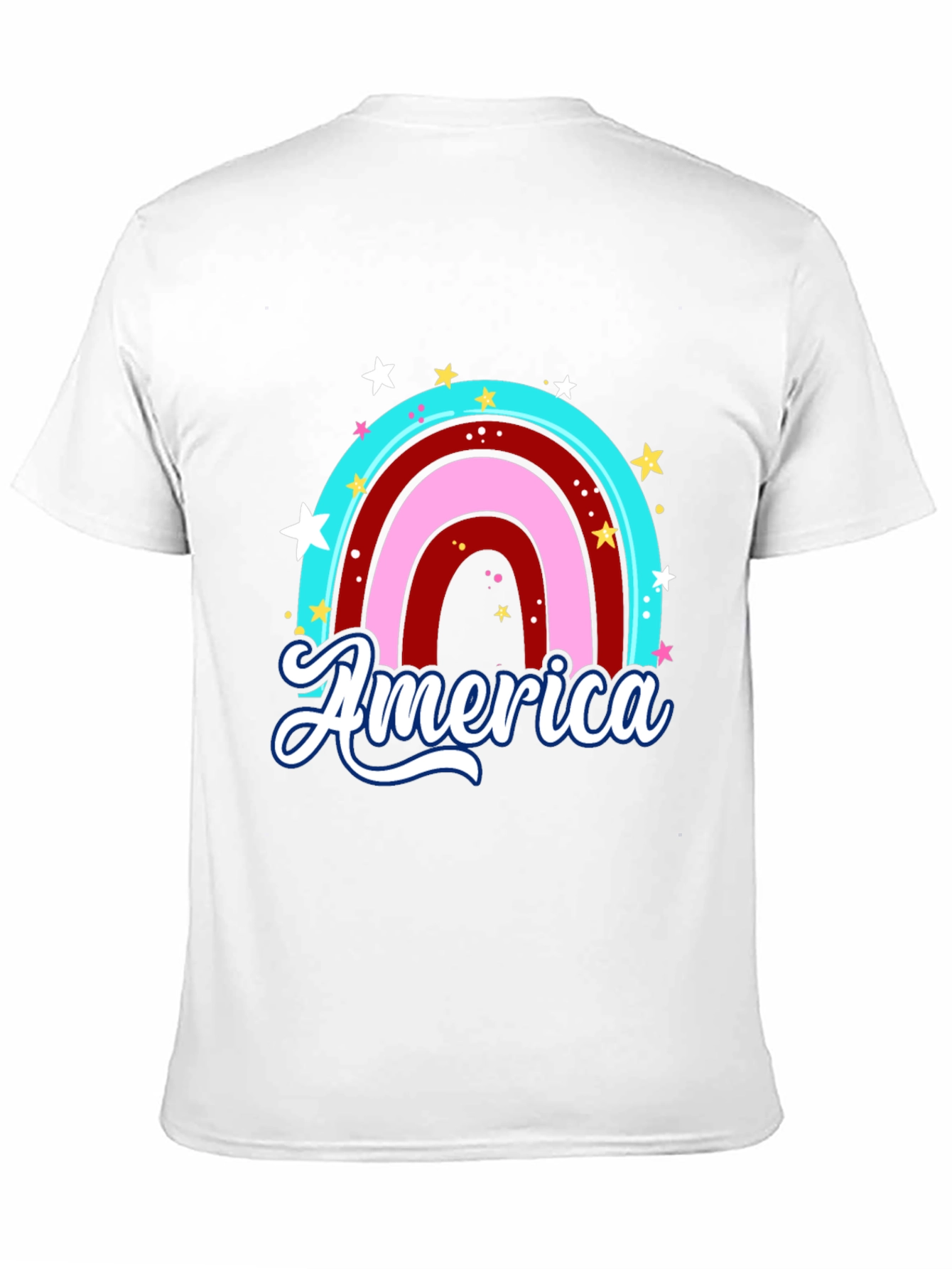 America Rainbow Graphic T-Shirt