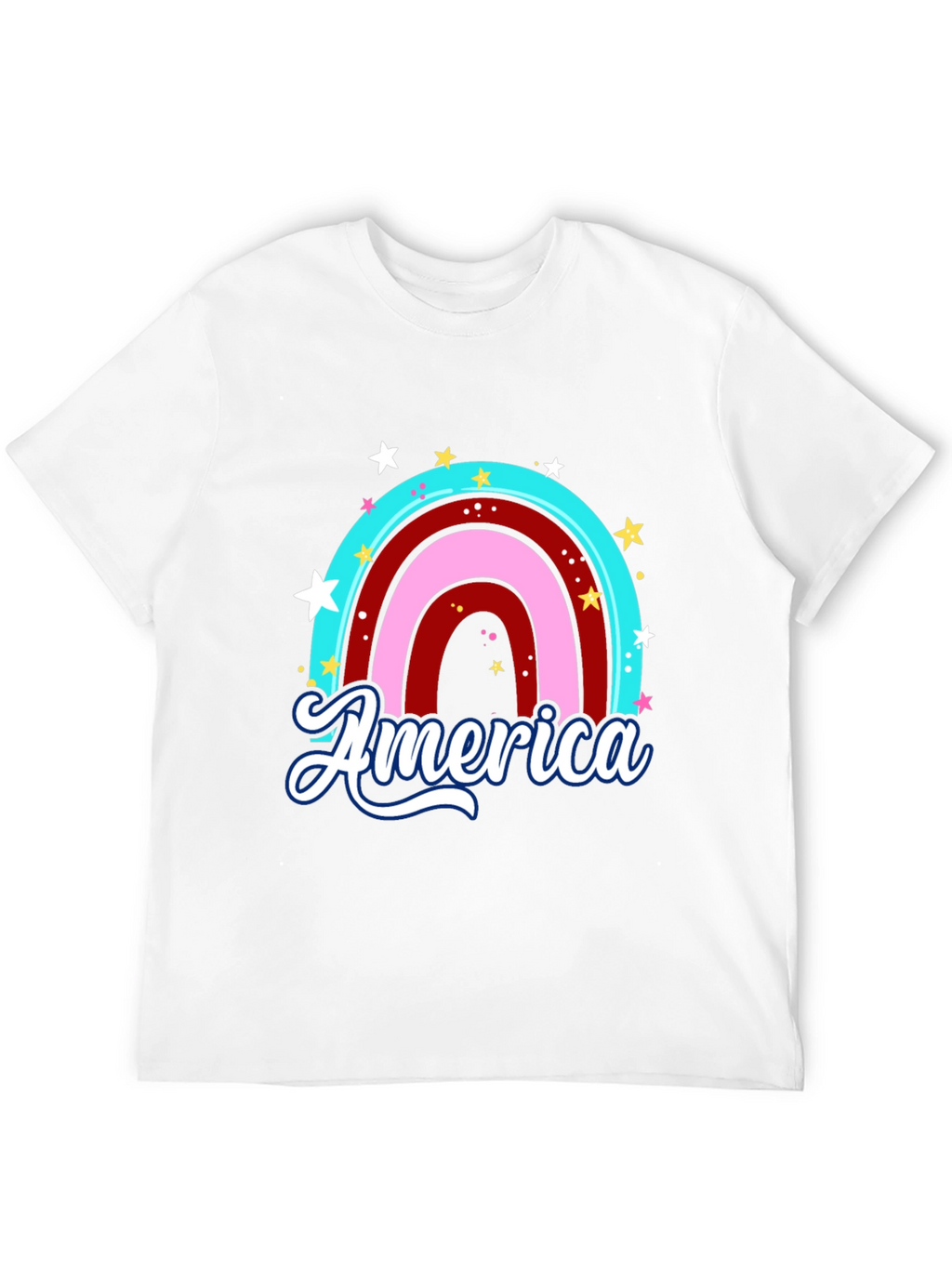 America Rainbow Graphic T-Shirt