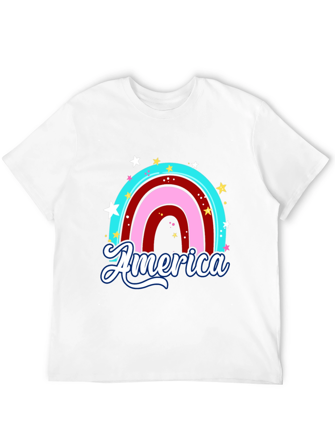 America Rainbow Graphic T-Shirt