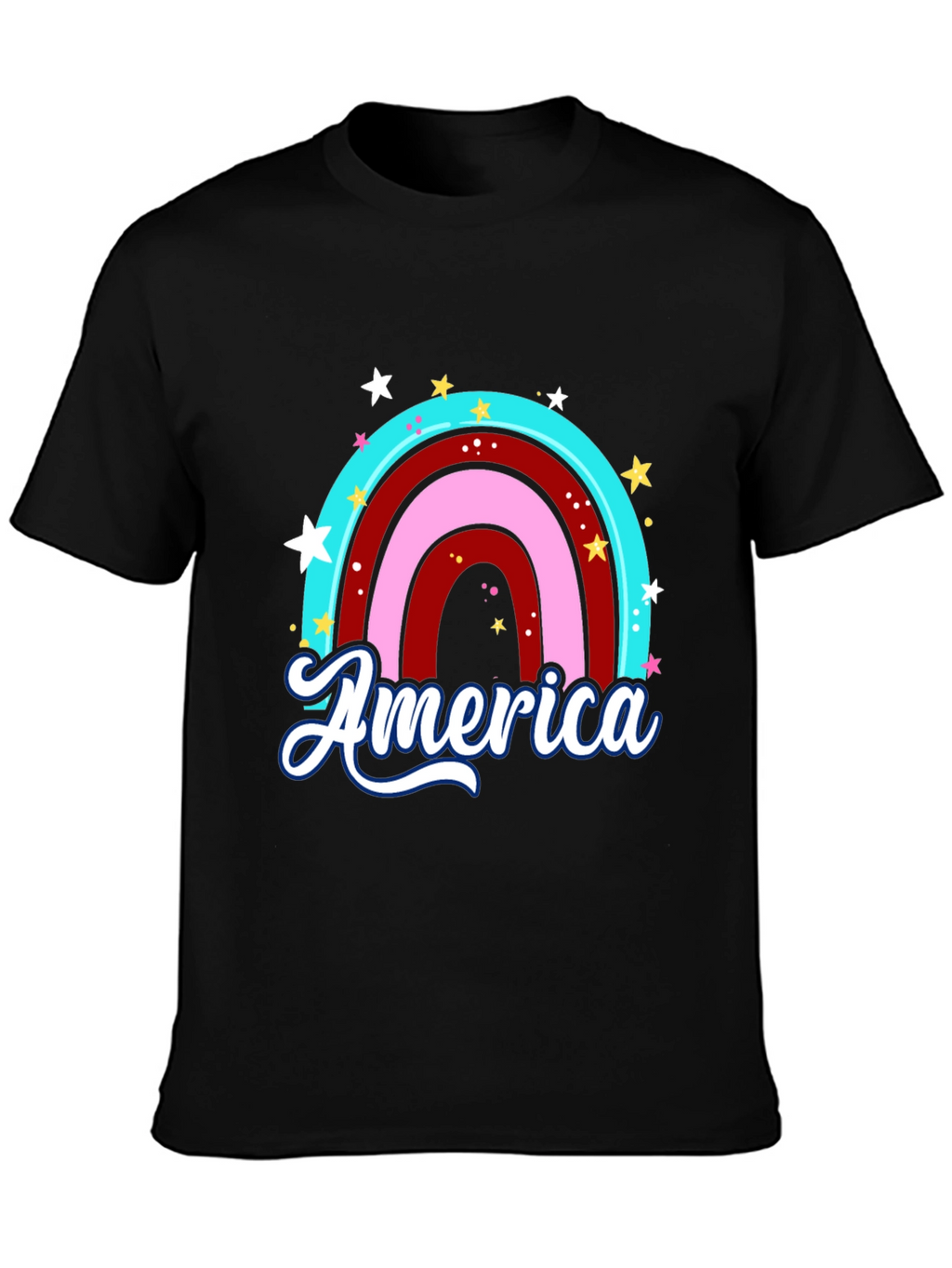 America Rainbow Graphic T-Shirt