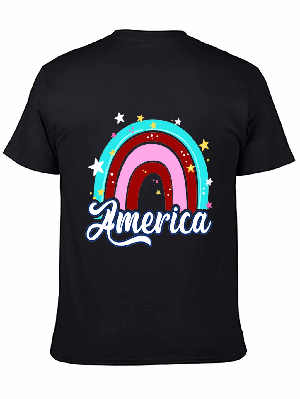 America Rainbow Graphic T-Shirt