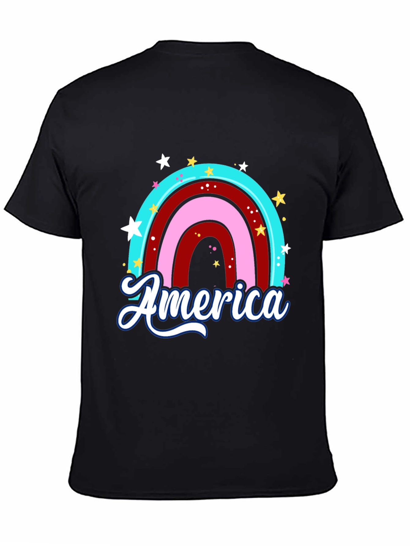 America Rainbow Graphic T-Shirt