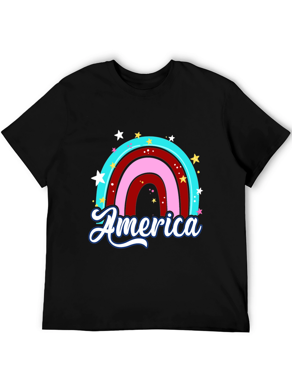 America Rainbow Graphic T-Shirt
