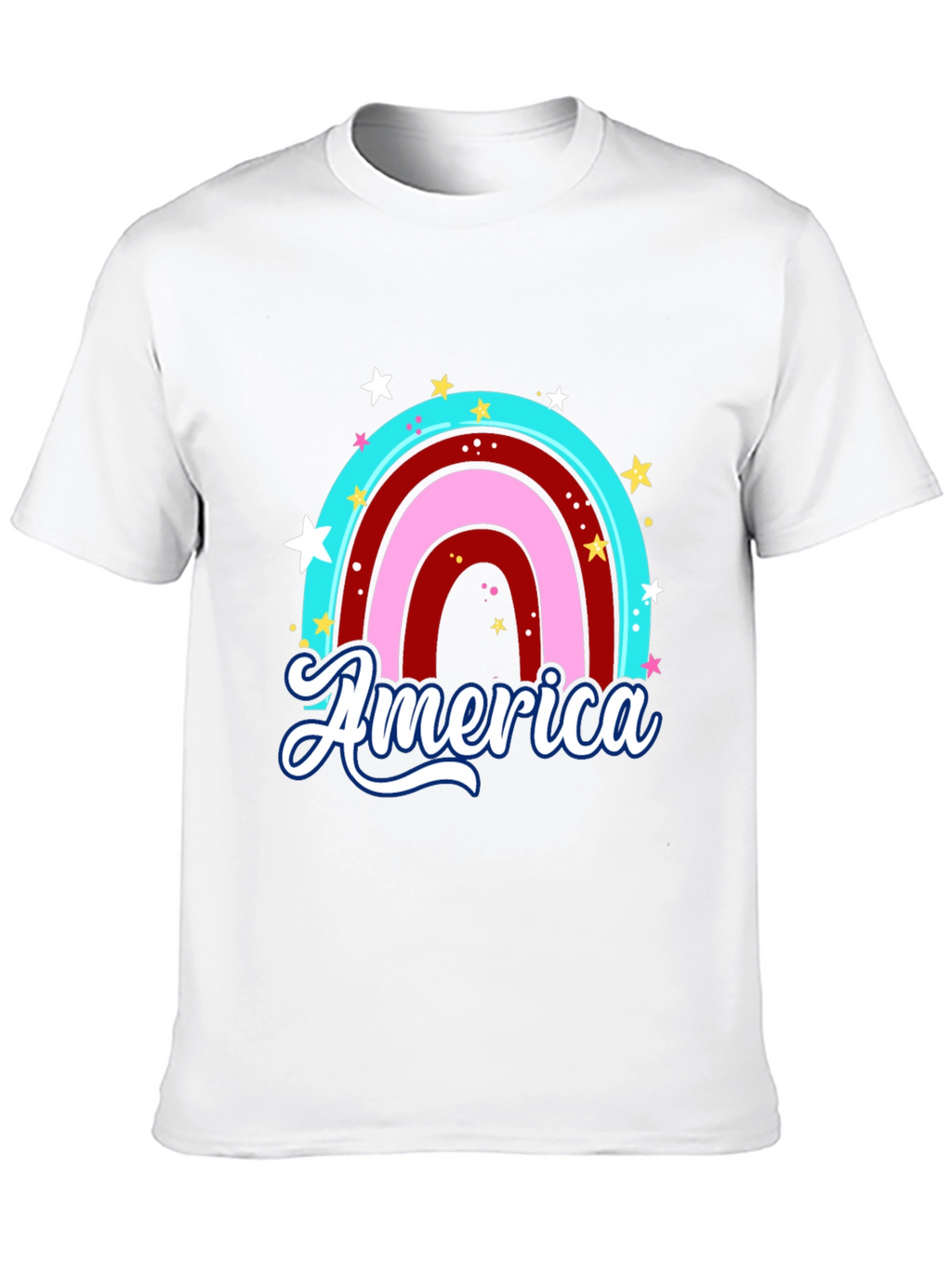 America Rainbow Graphic T-Shirt