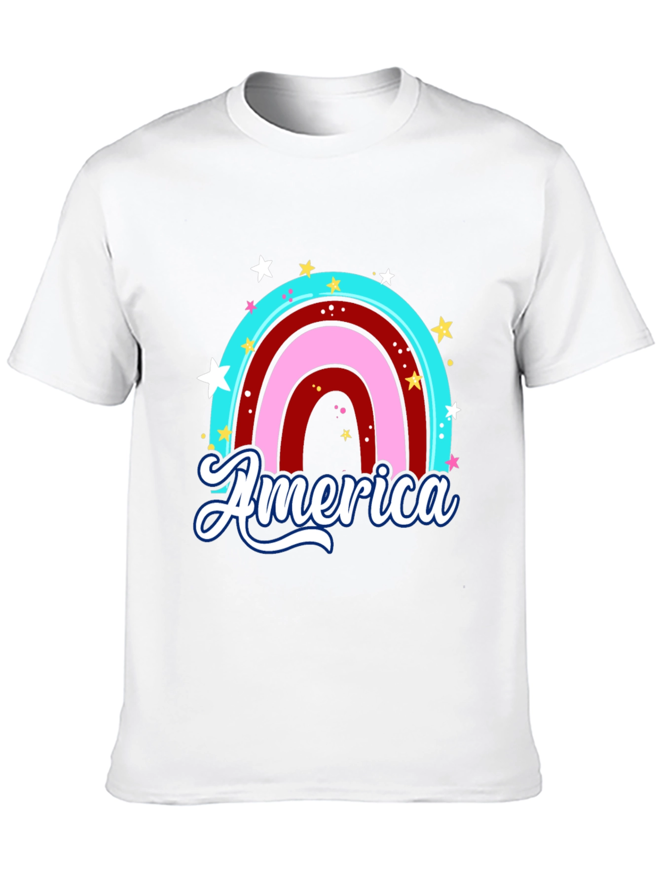 America Rainbow Graphic T-Shirt