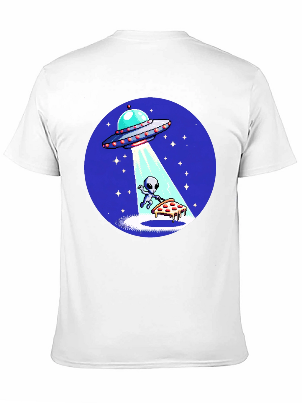Alien Pizza Abduction Graphic T-Shirt