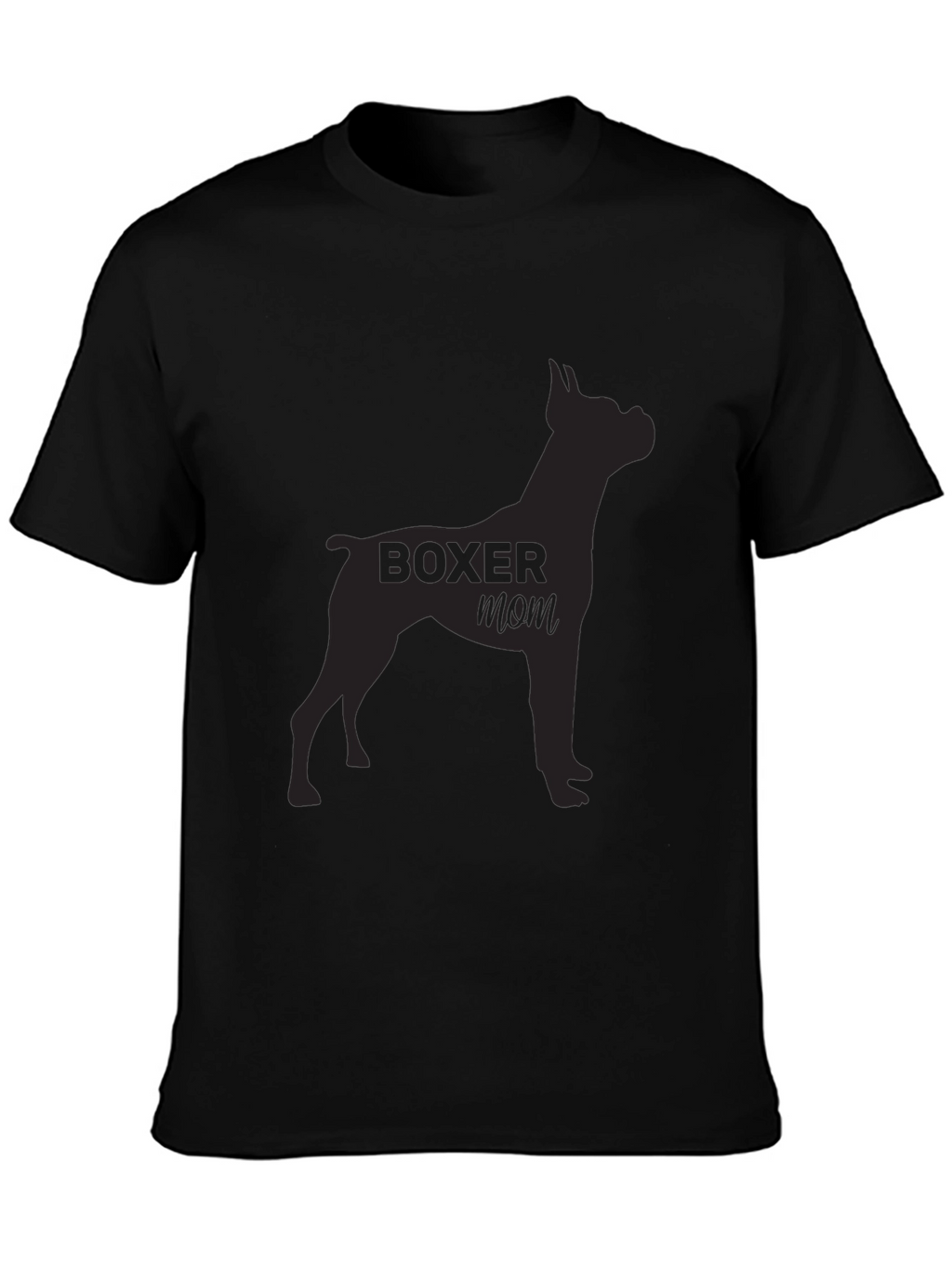 Boxer Mom Black T-Shirt