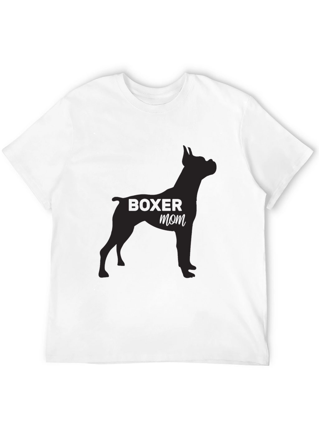Boxer Mom Black T-Shirt