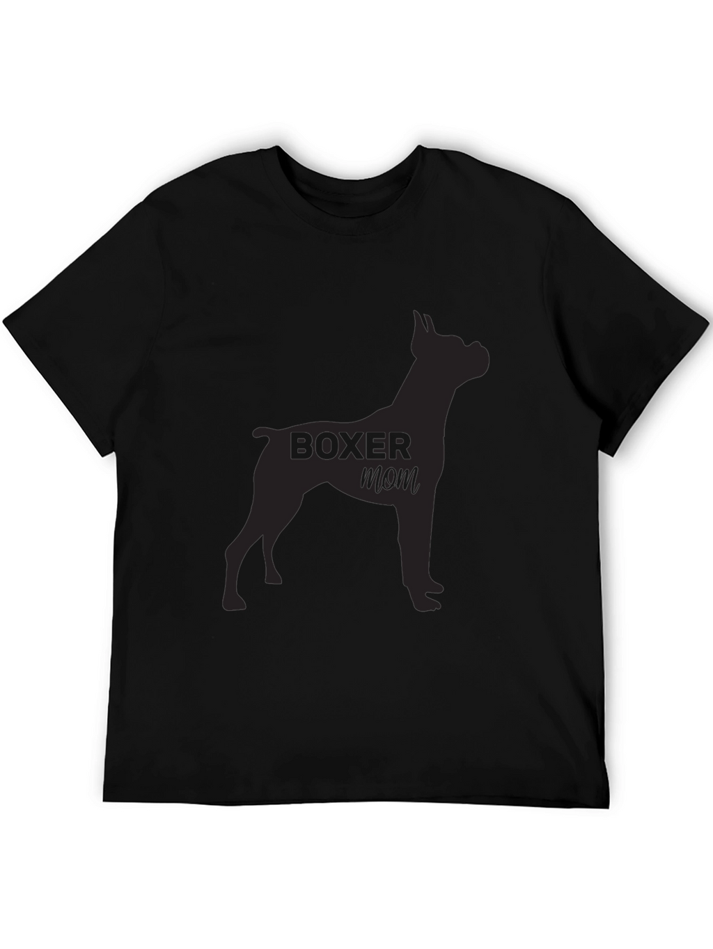 Boxer Mom Black T-Shirt