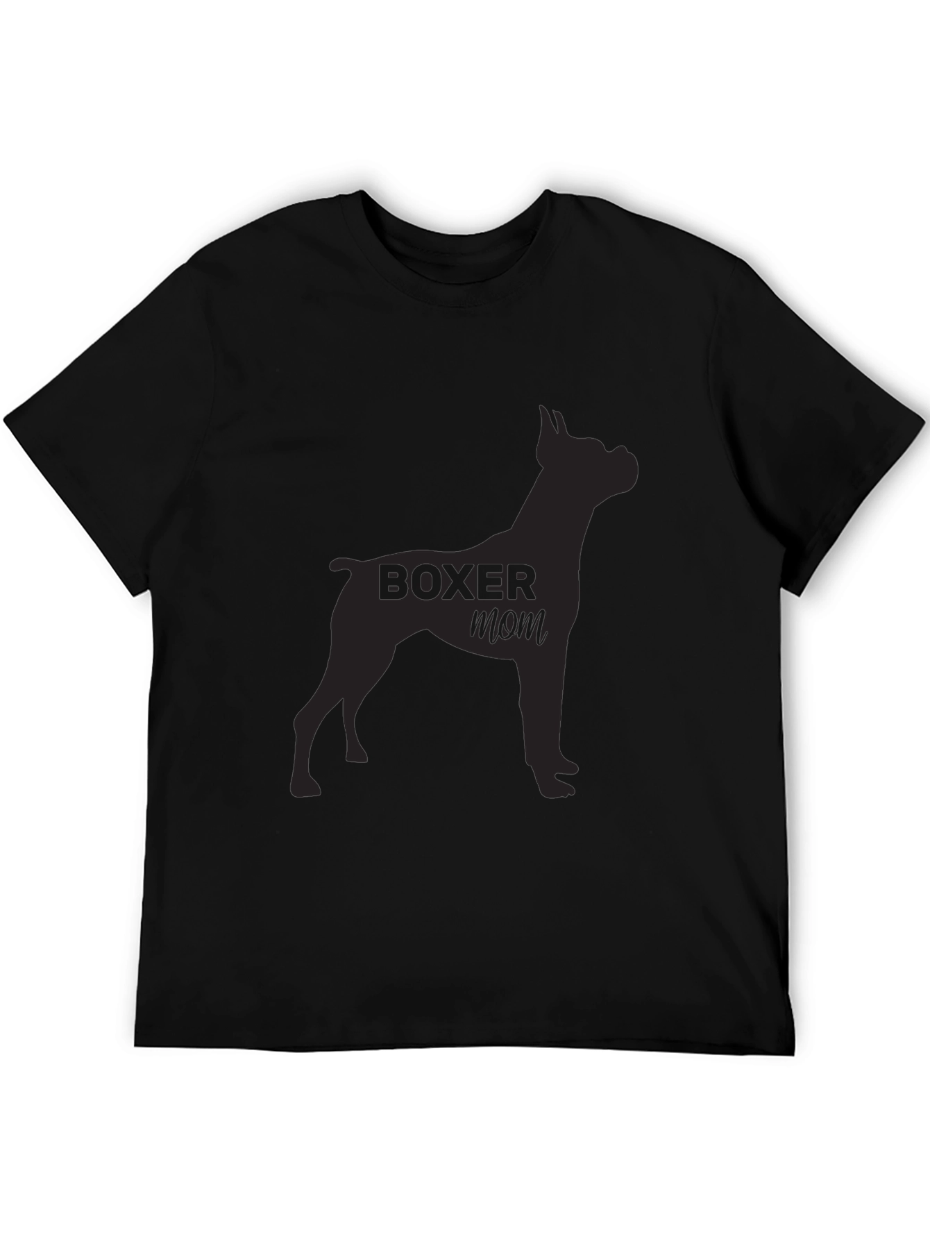 Boxer Mom Black T-Shirt