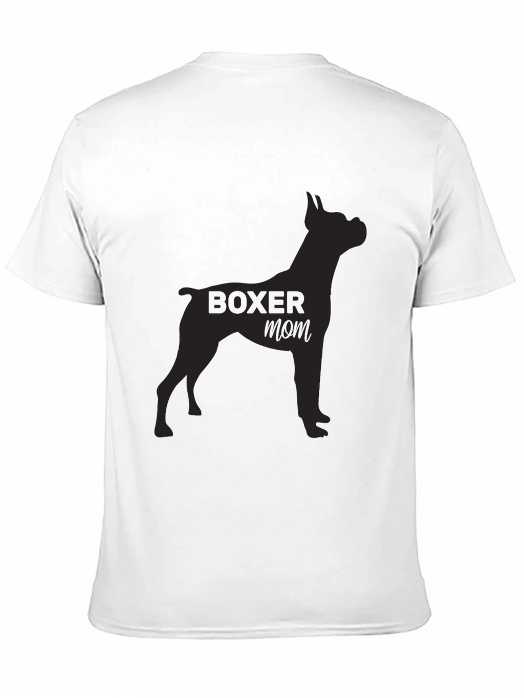 Boxer Mom Black T-Shirt