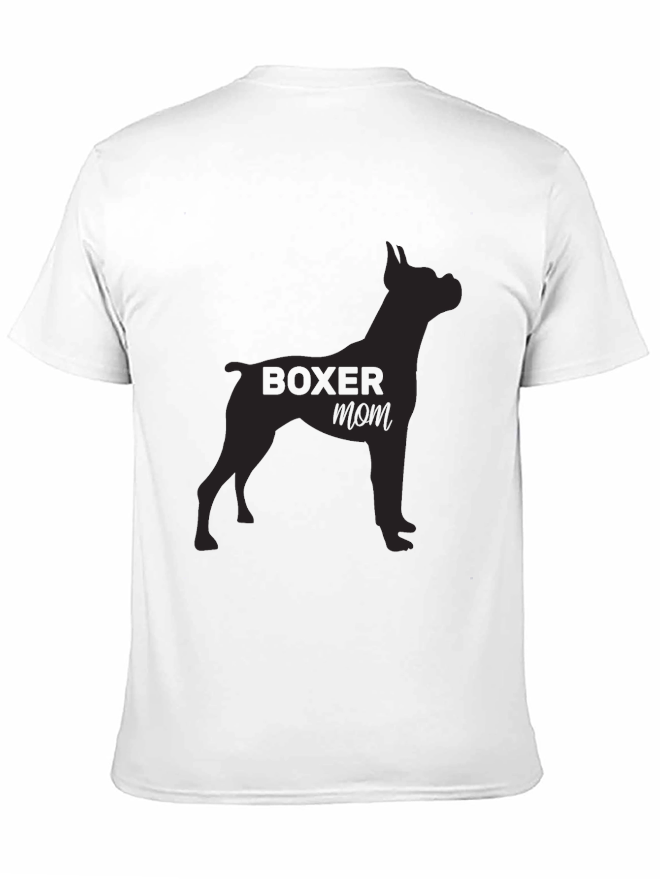 Boxer Mom Black T-Shirt