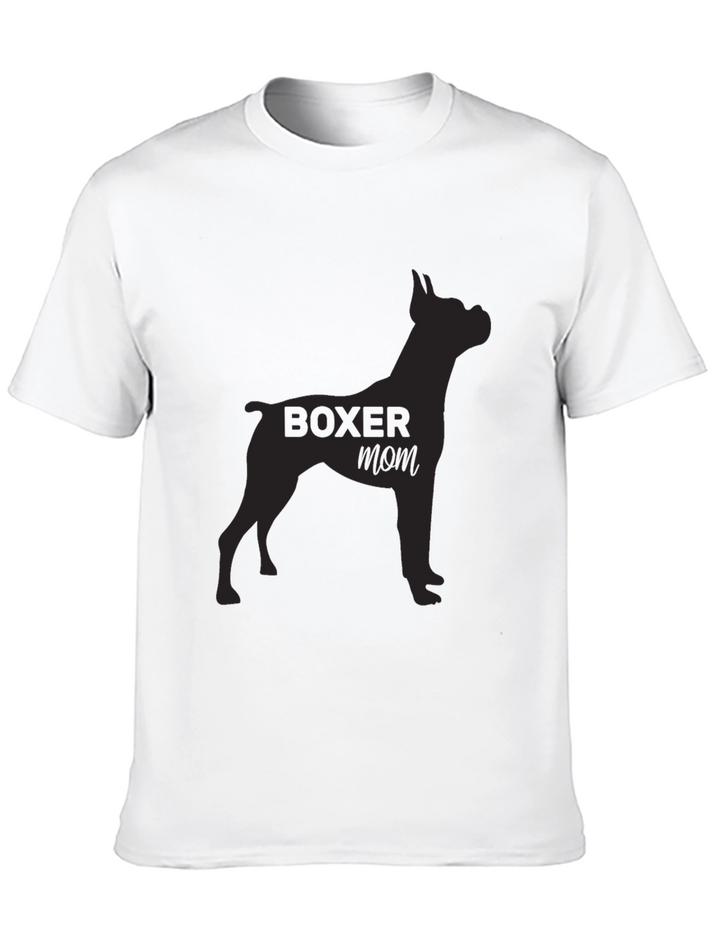 Boxer Mom Black T-Shirt