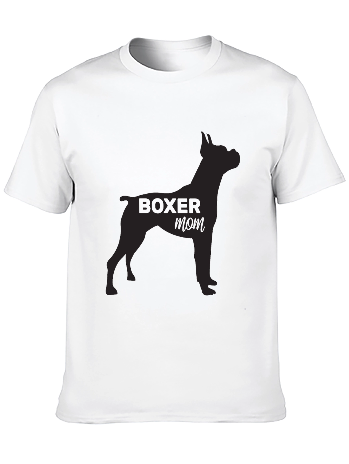 Boxer Mom Black T-Shirt