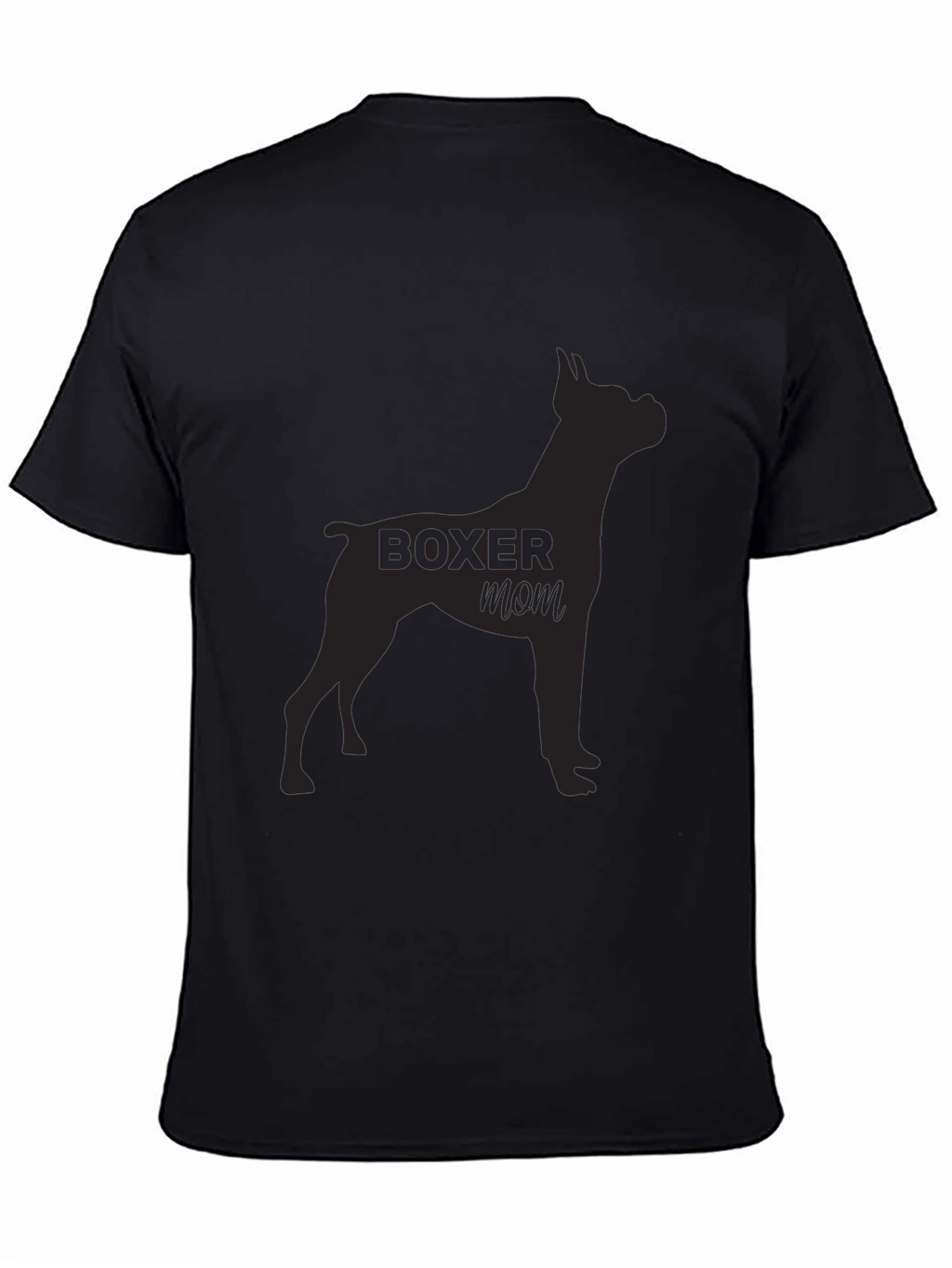 Boxer Mom Black T-Shirt