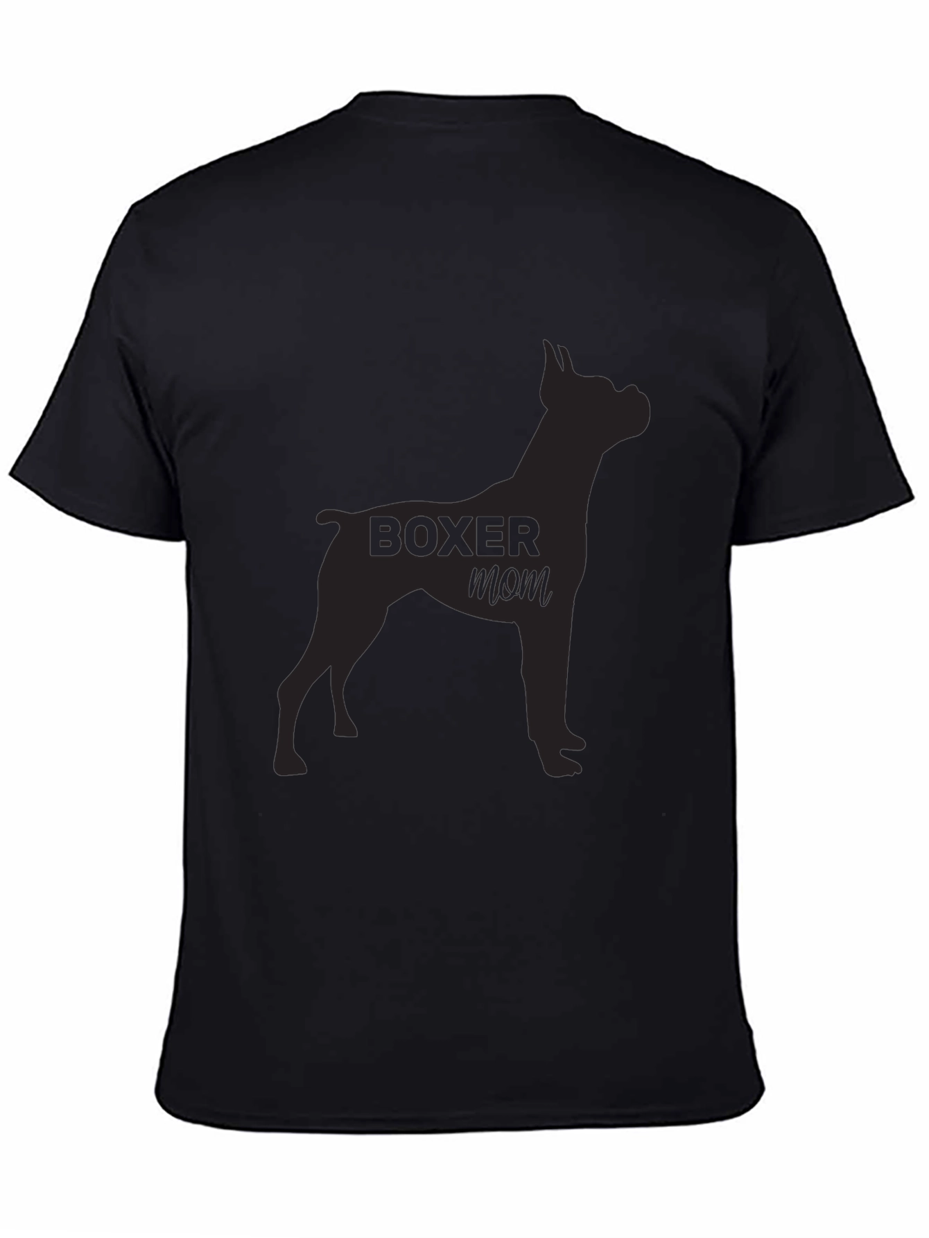 Boxer Mom Black T-Shirt