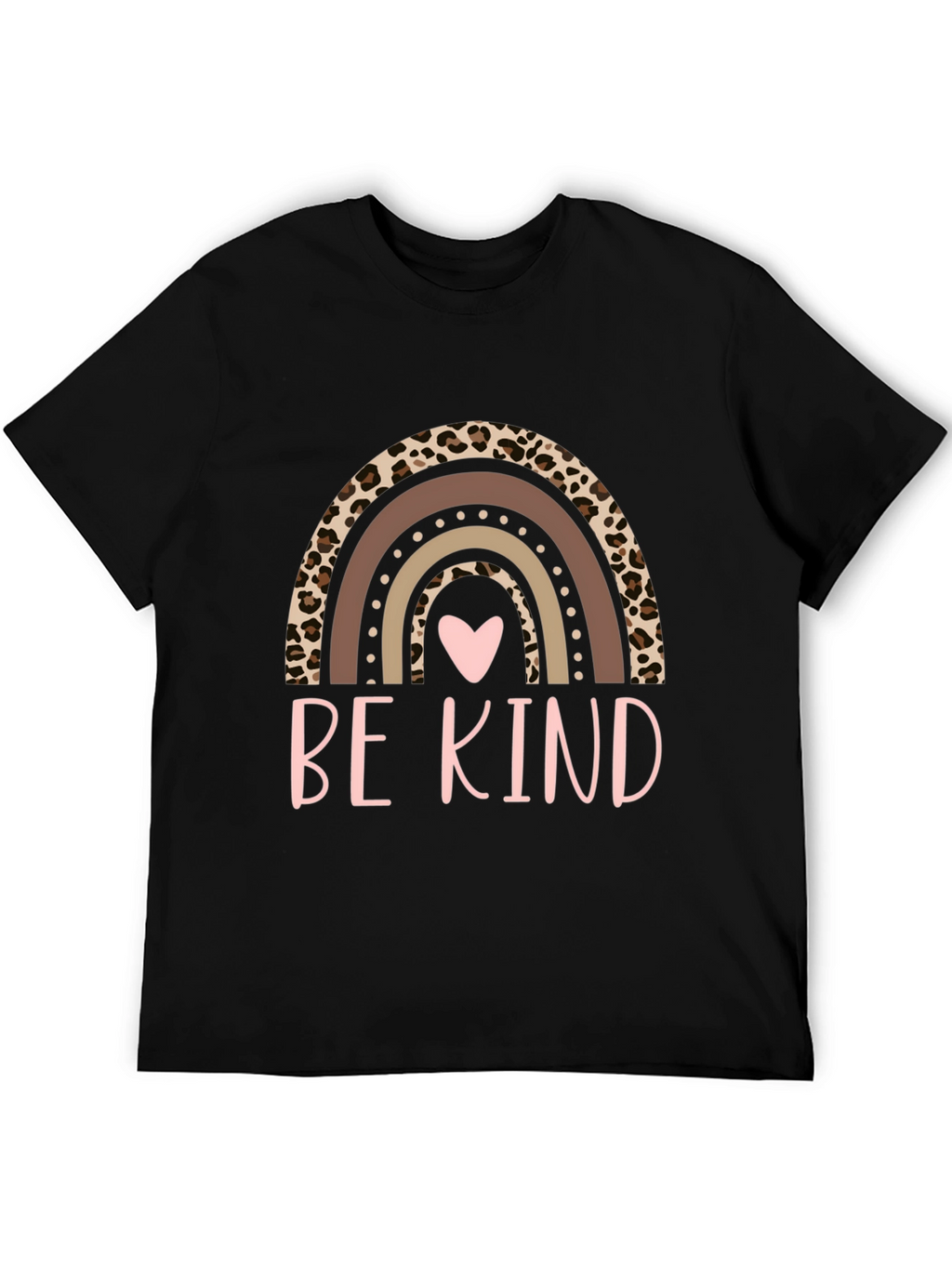 Be Kind Rainbow Leopard Print T-Shirt