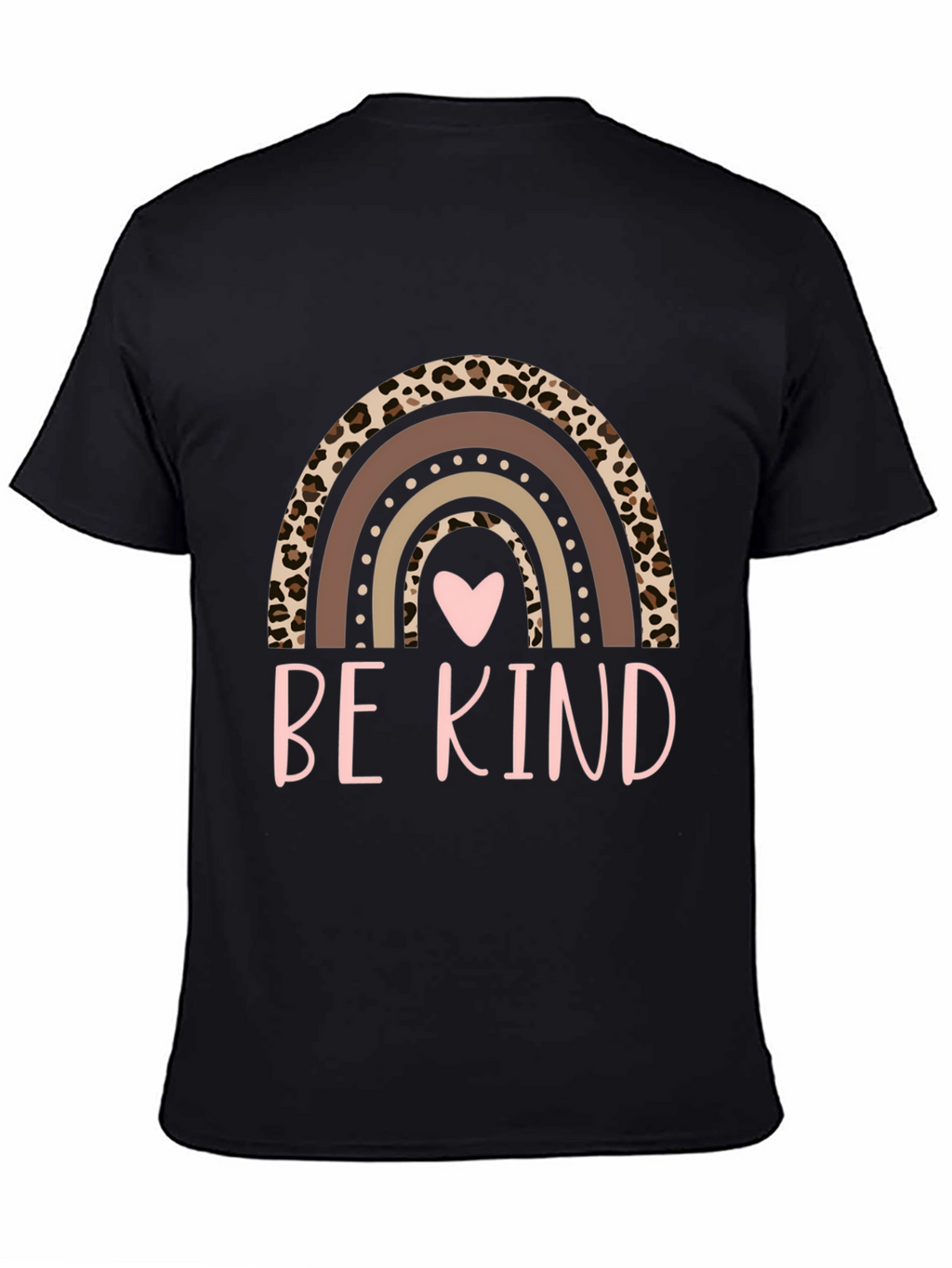 Be Kind Rainbow Leopard Print T-Shirt
