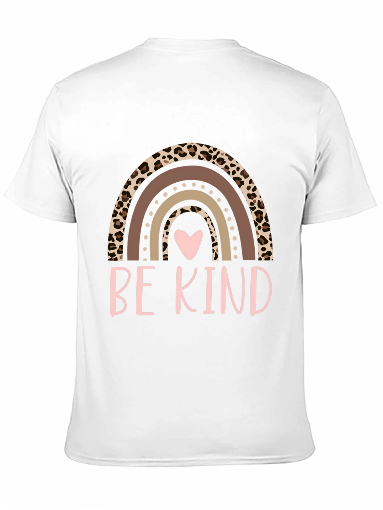 Be Kind Rainbow Leopard Print T-Shirt