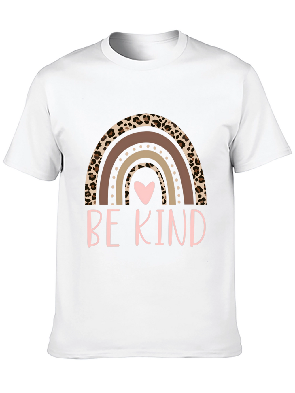 Be Kind Rainbow Leopard Print T-Shirt