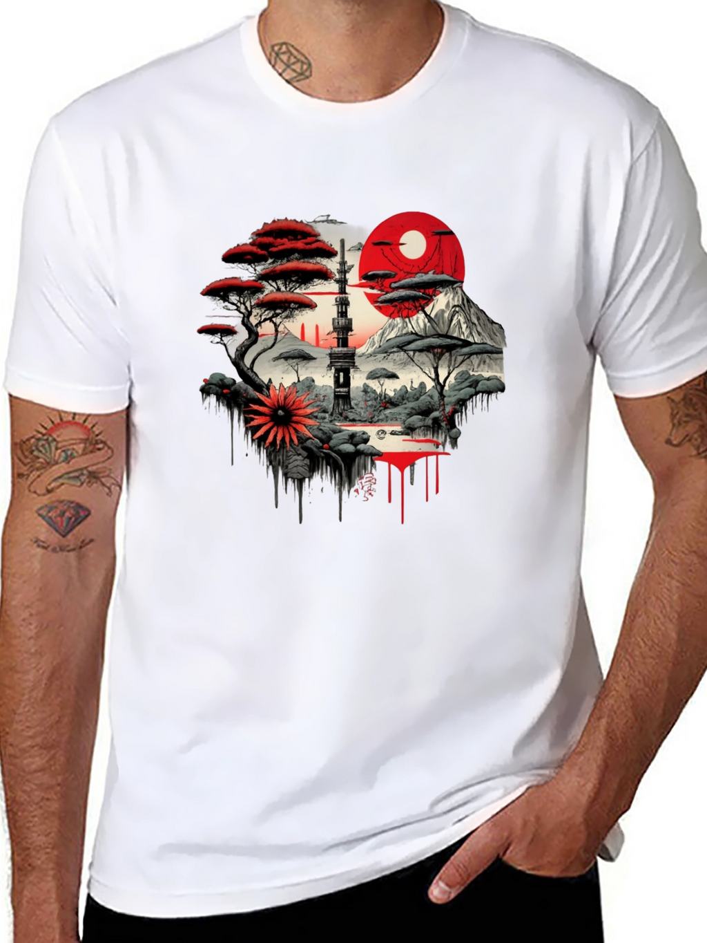 Asian Landscape Art T-Shirt