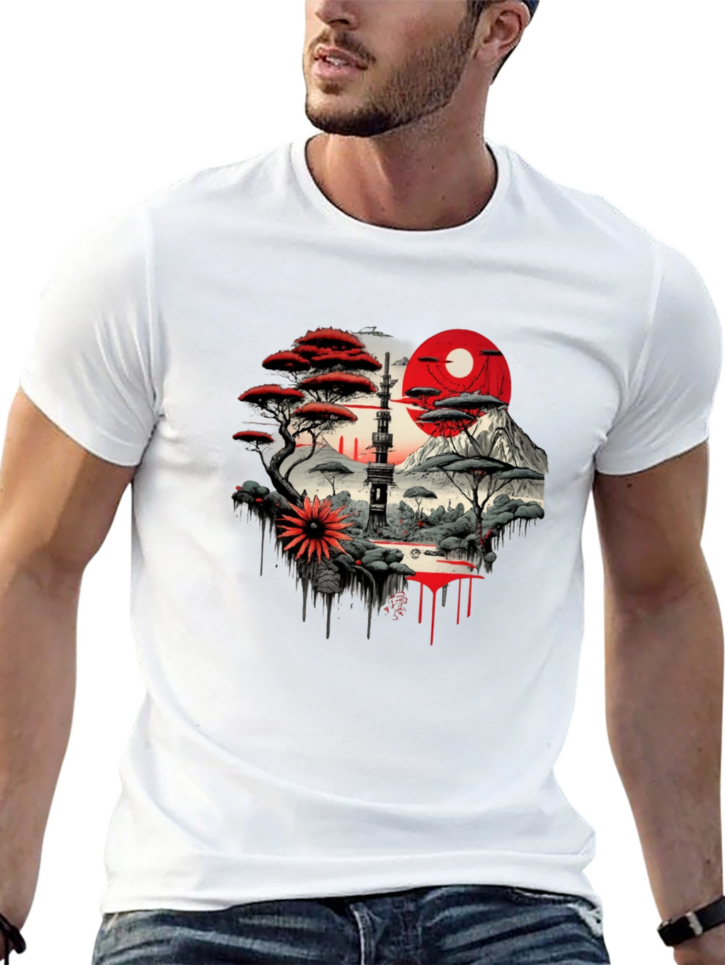 Asian Landscape Art T-Shirt