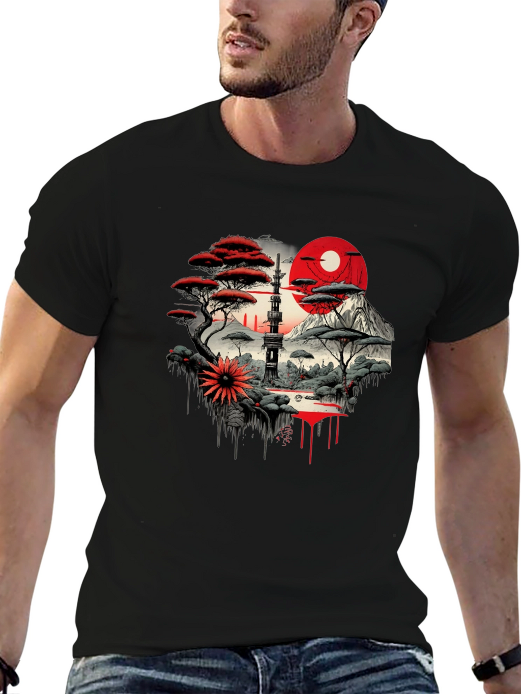 Asian Landscape Art T-Shirt