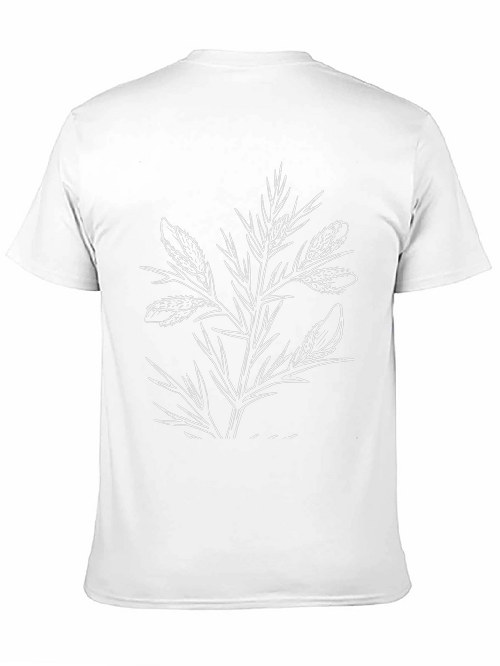 Black Graphic Tee with Botanical Print
