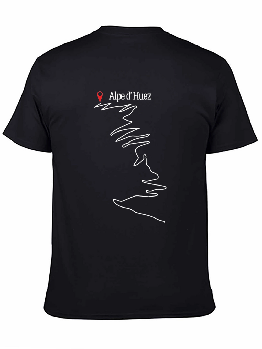 Alpe dHuez Black T-Shirt Cycling Gift