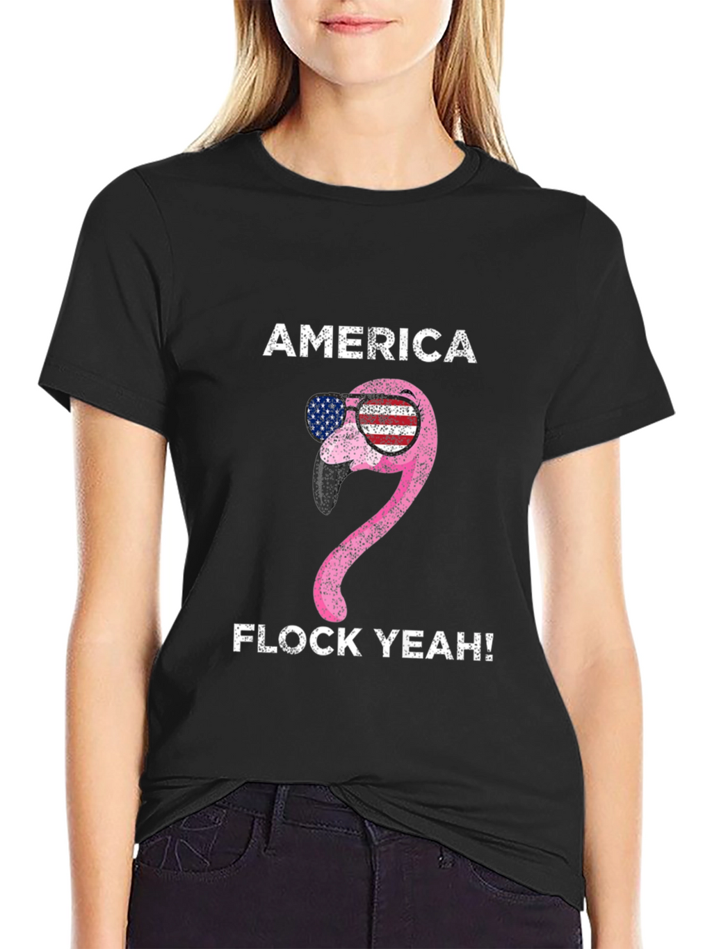 America Flamingo T-Shirt - Flock Yeah!