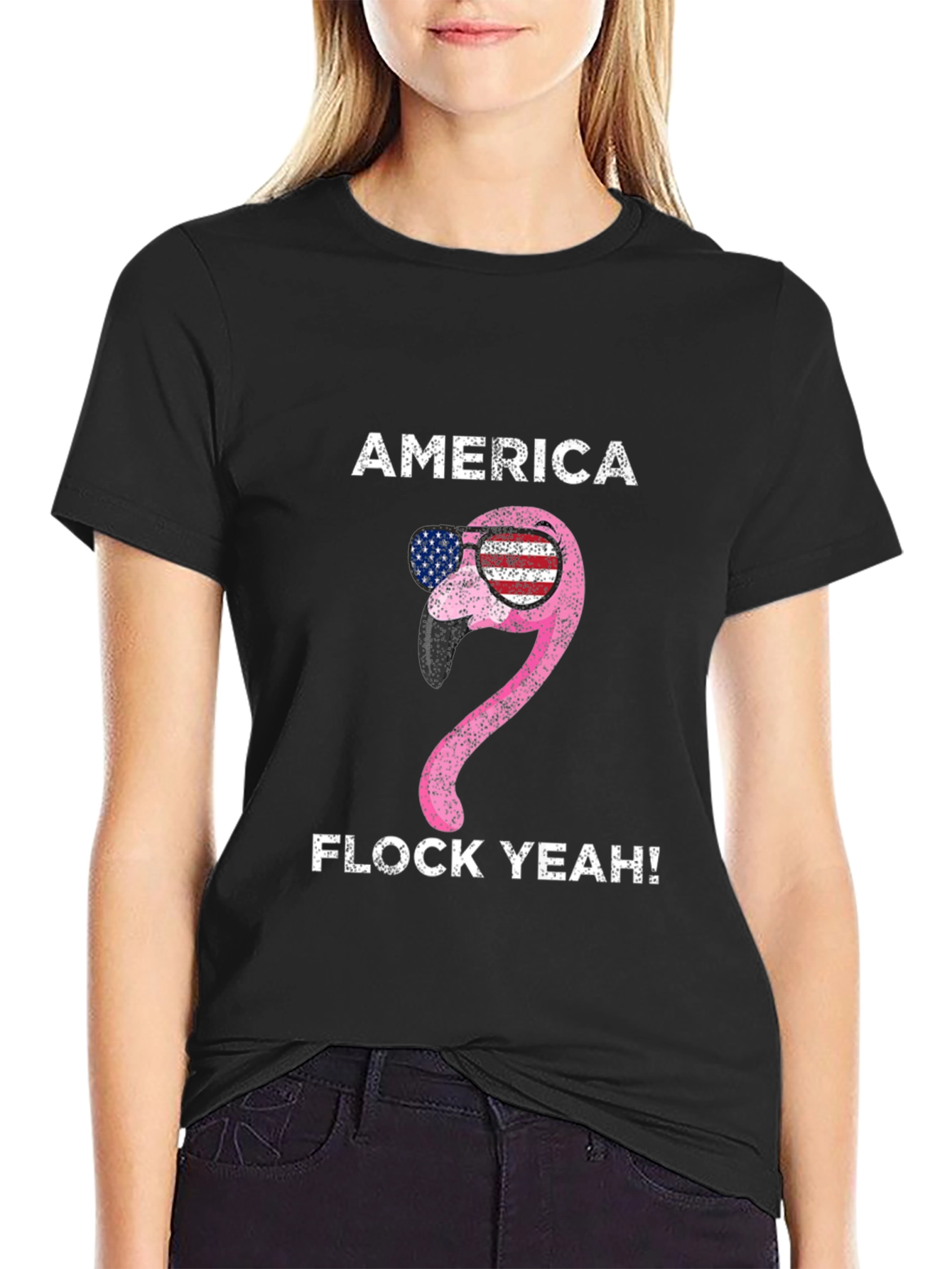 America Flamingo T-Shirt - Flock Yeah!