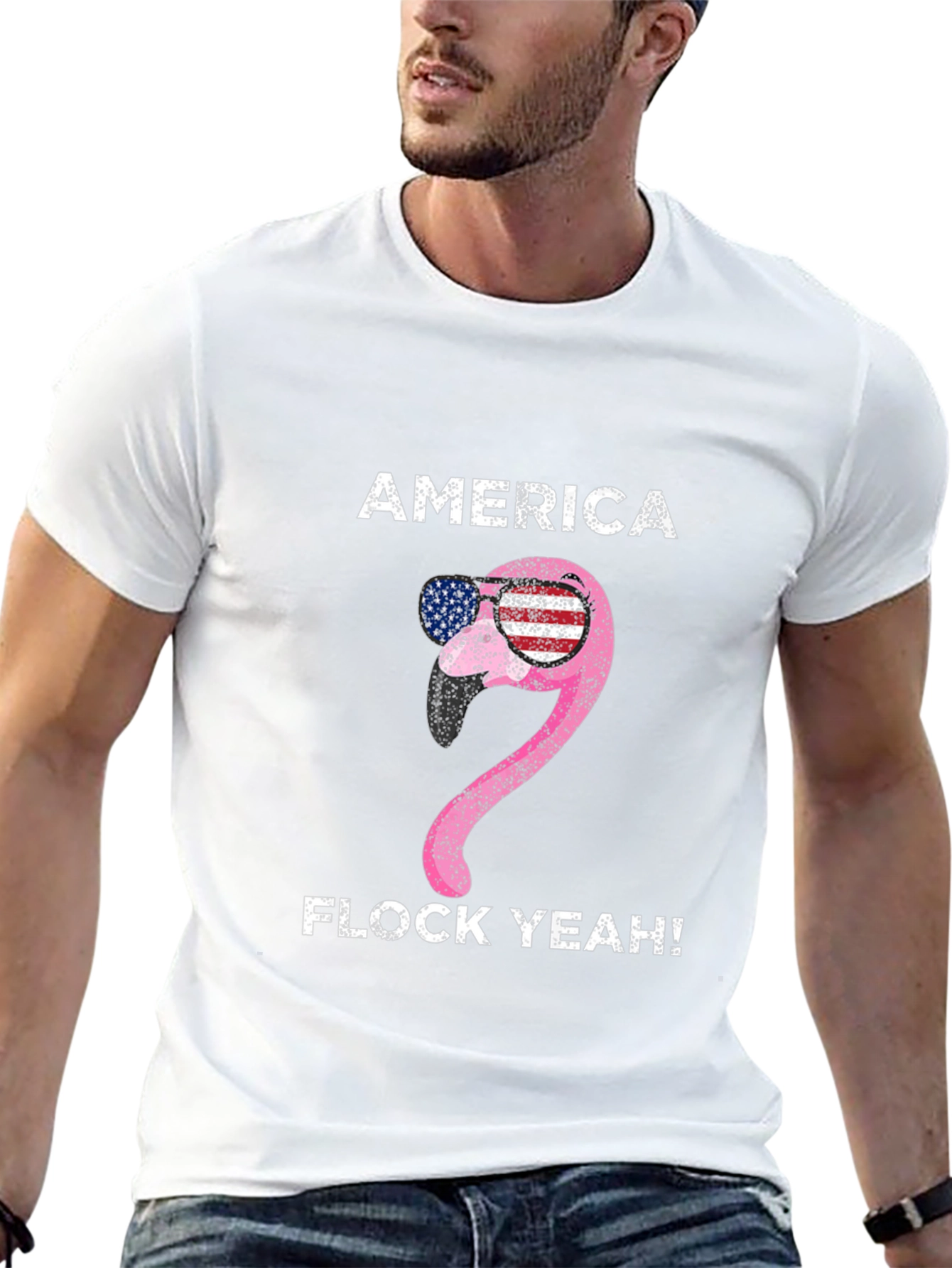 America Flamingo T-Shirt - Flock Yeah!