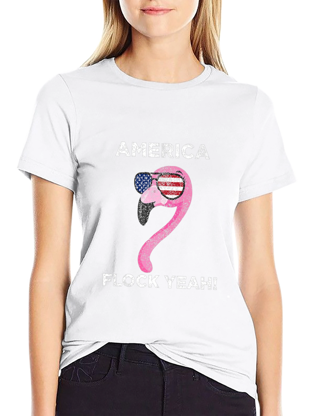 America Flamingo T-Shirt - Flock Yeah!
