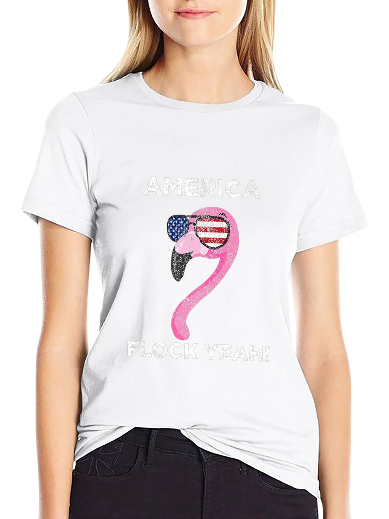 America Flamingo T-Shirt - Flock Yeah!