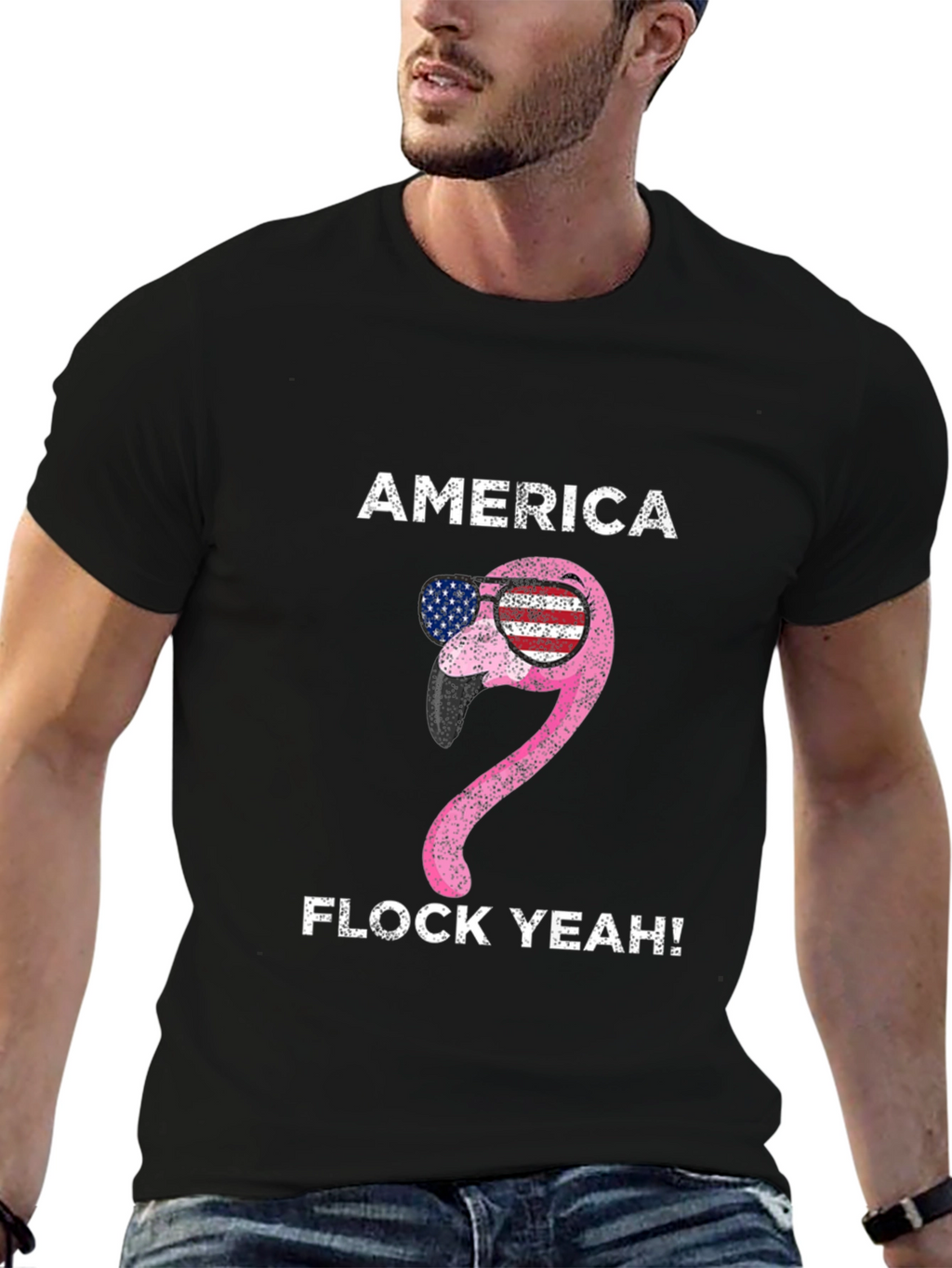 America Flamingo T-Shirt - Flock Yeah!