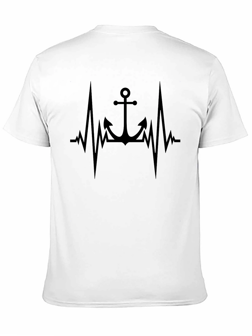 Anchor Heartbeat Graphic Black T-Shirt