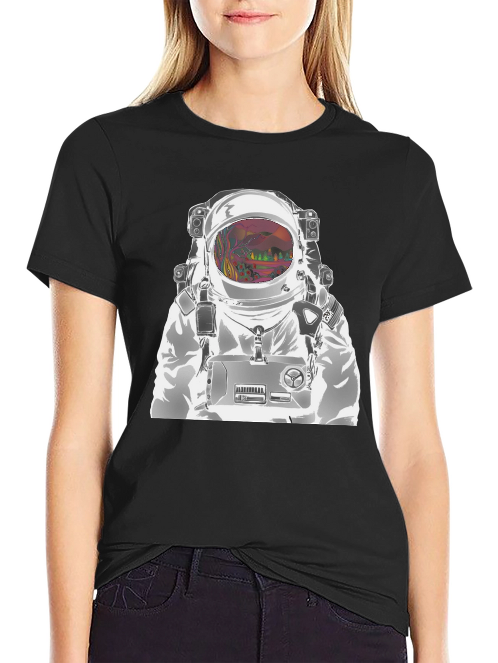 Astronaut Graphic T-Shirt - Outer Space Design