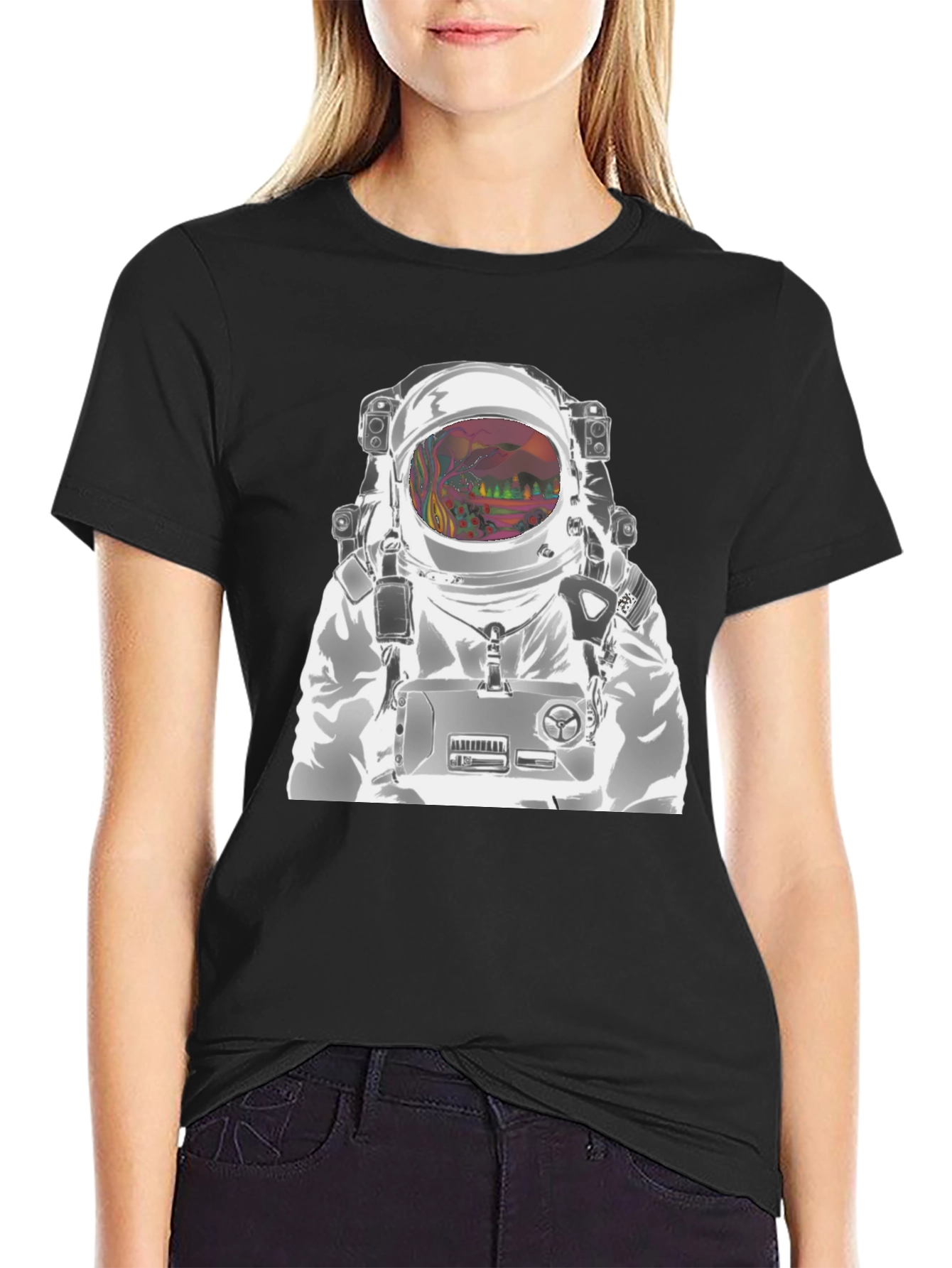 Astronaut Graphic T-Shirt - Outer Space Design