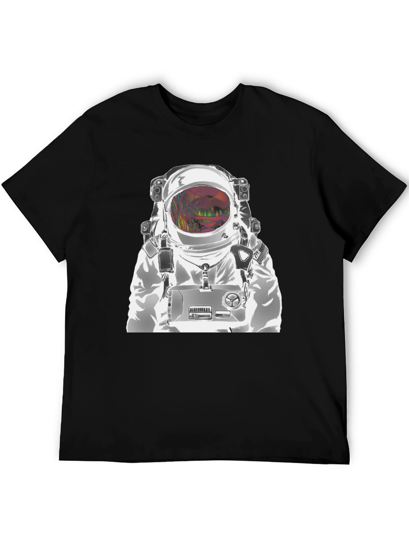 Astronaut Graphic T-Shirt - Outer Space Design