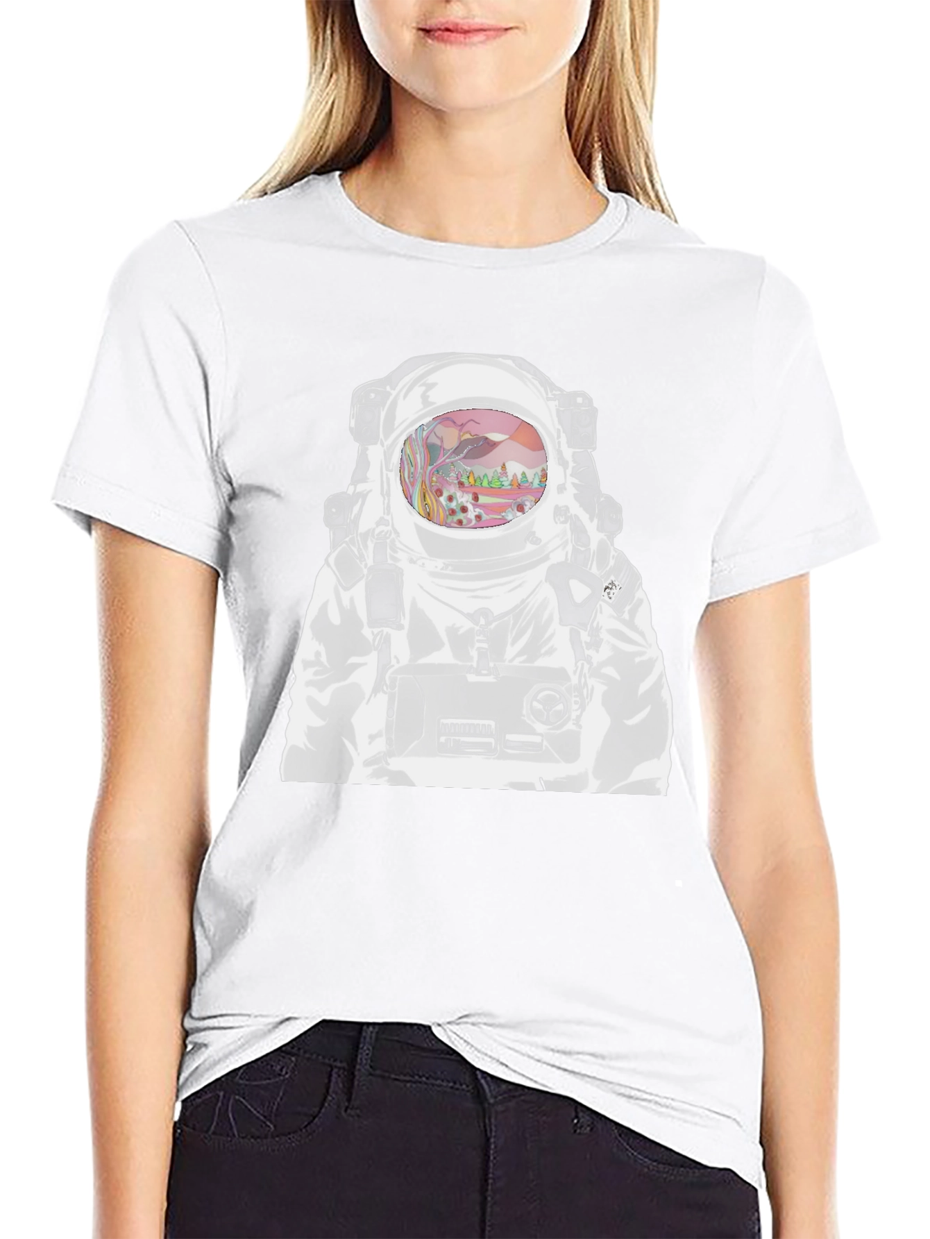 Astronaut Graphic T-Shirt - Outer Space Design