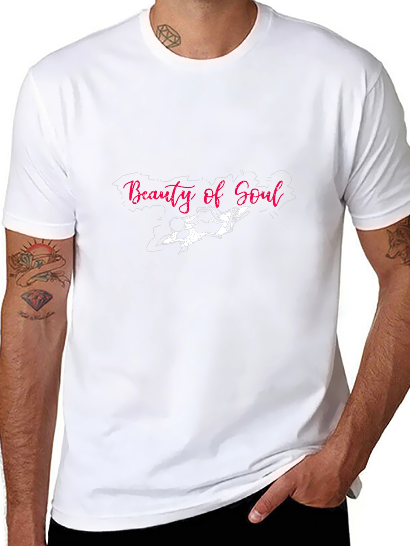 Beauty of Soul Black Graphic T-Shirt