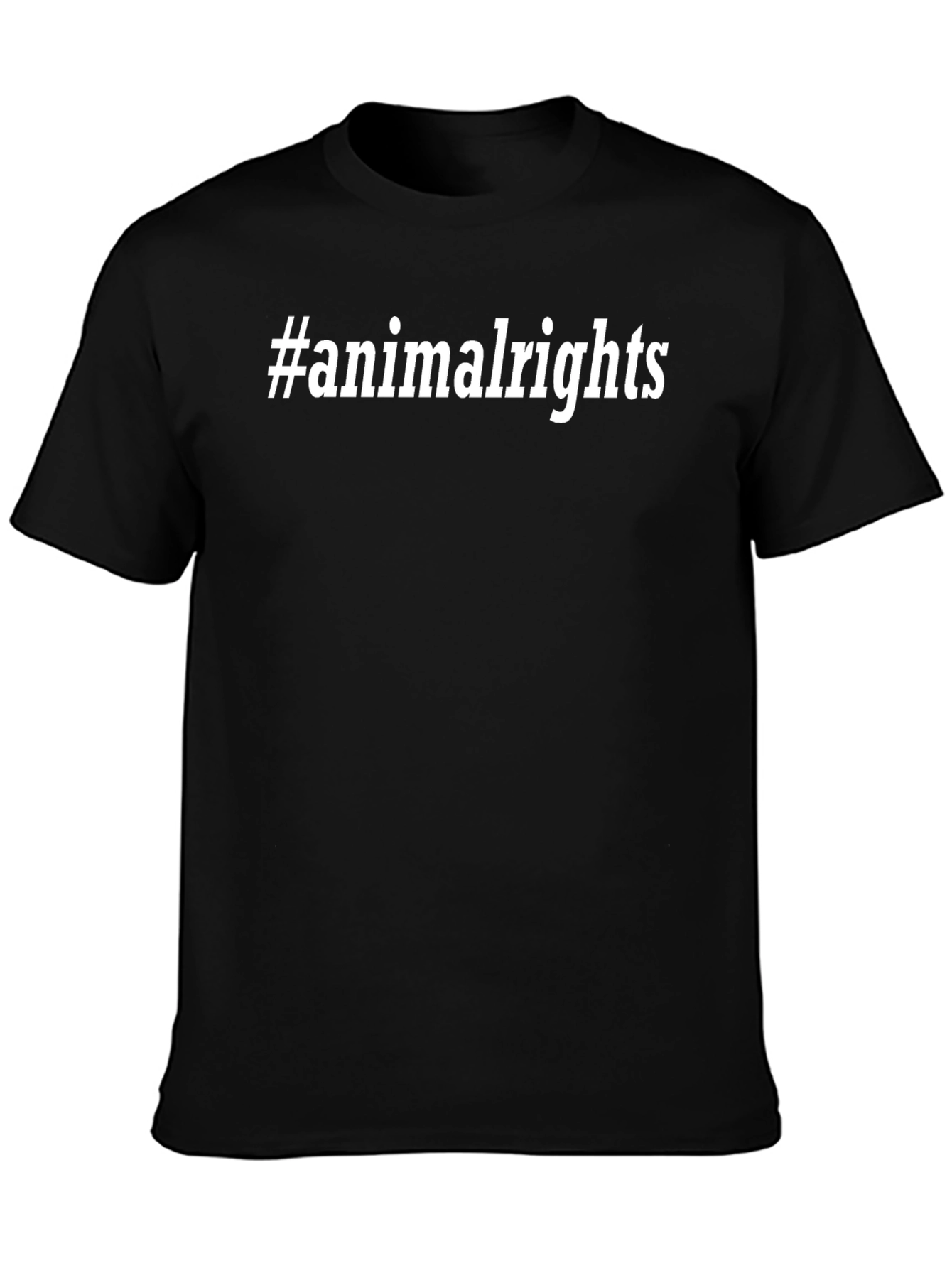 Animal Rights T-Shirt - Black Slogan Tee