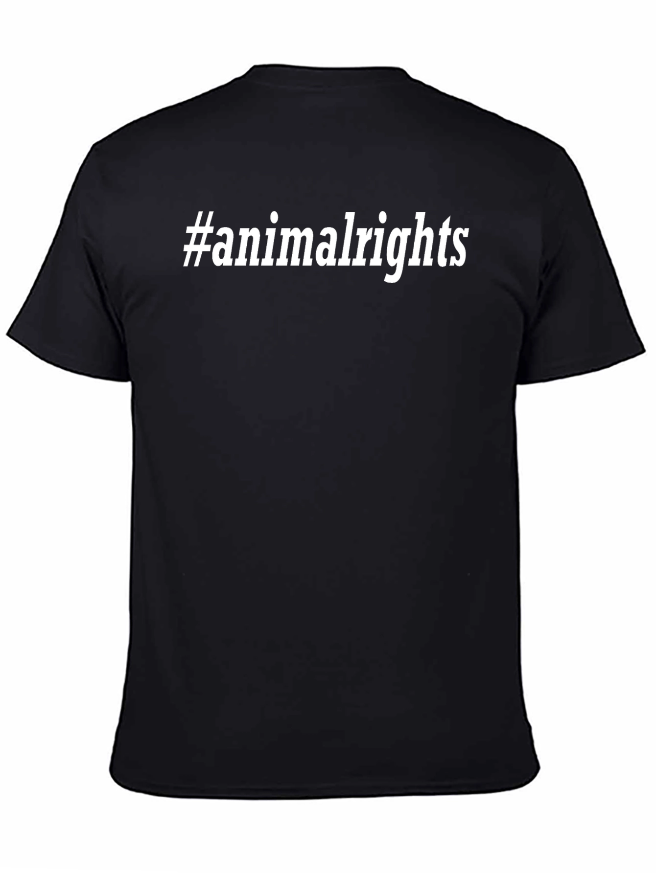 Animal Rights T-Shirt - Black Slogan Tee