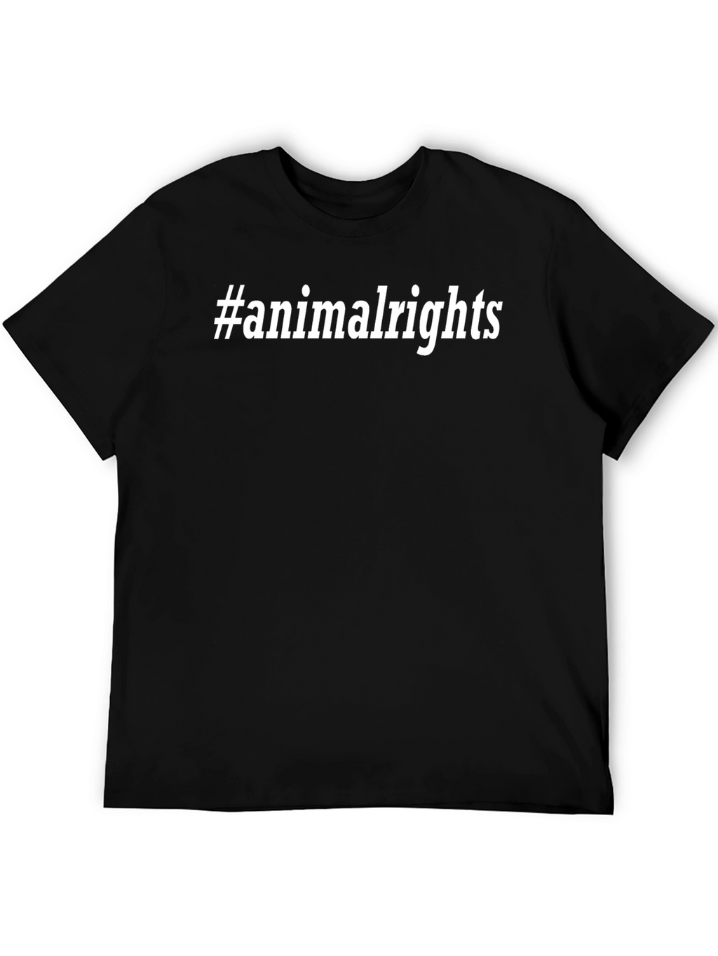 Animal Rights T-Shirt - Black Slogan Tee