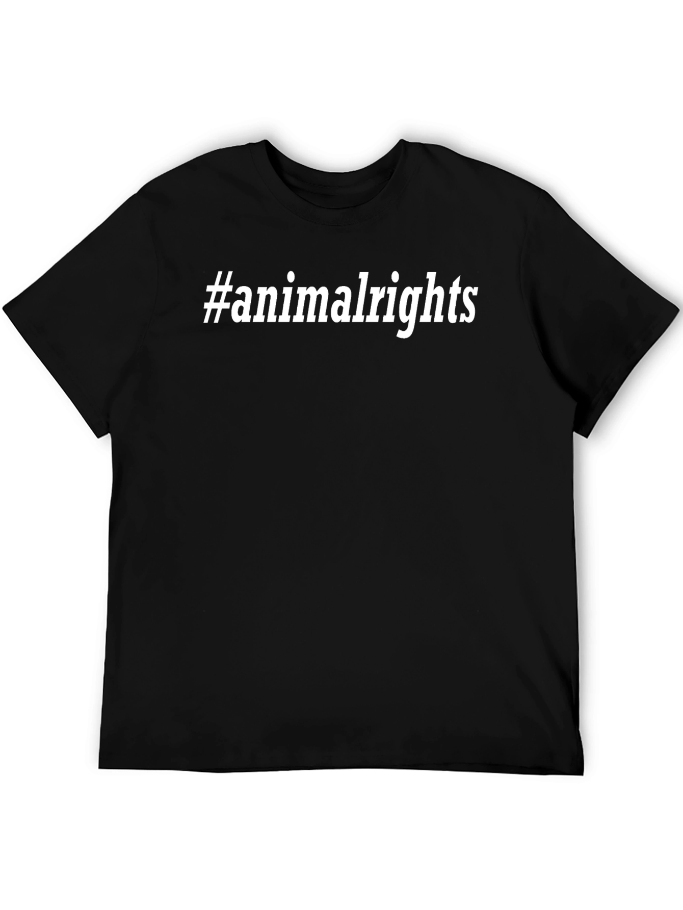 Animal Rights T-Shirt - Black Slogan Tee