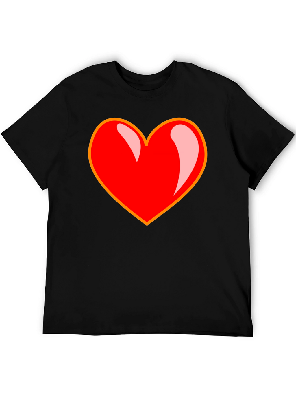 Bold Heart Graphic Tee - Black