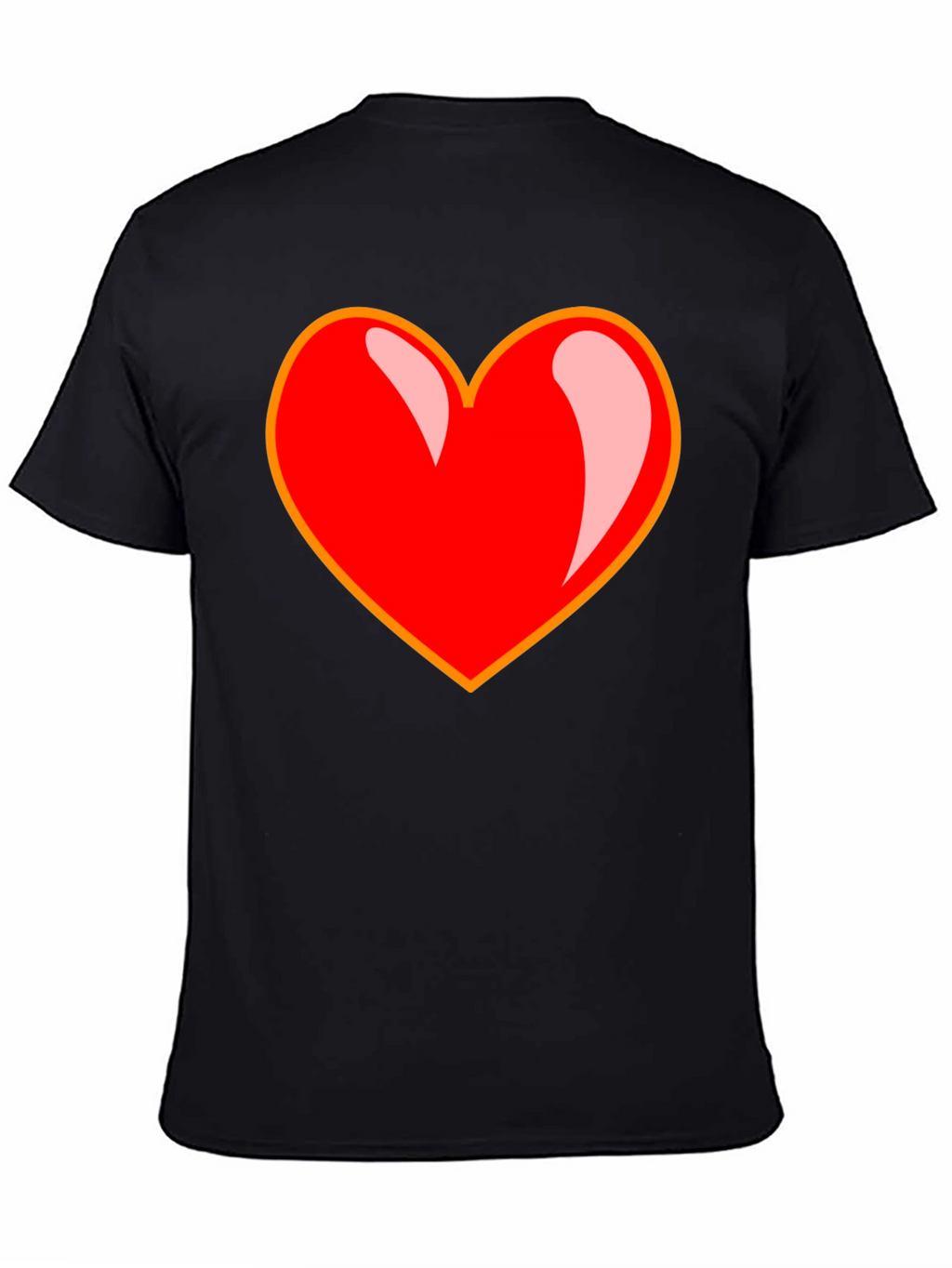 Bold Heart Graphic Tee - Black