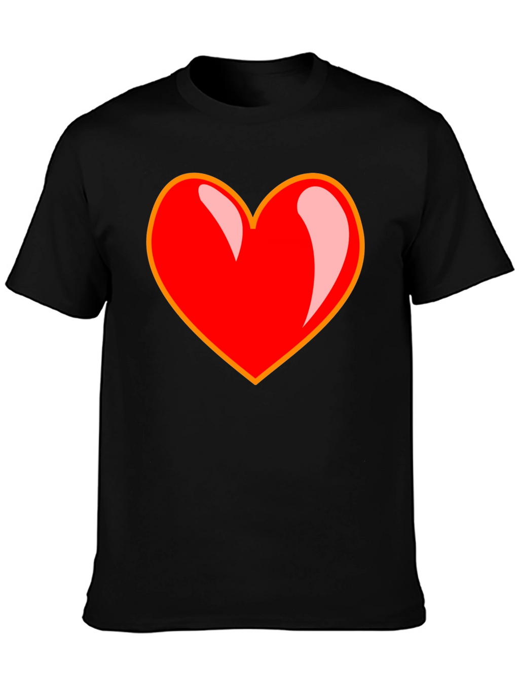 Bold Heart Graphic Tee - Black