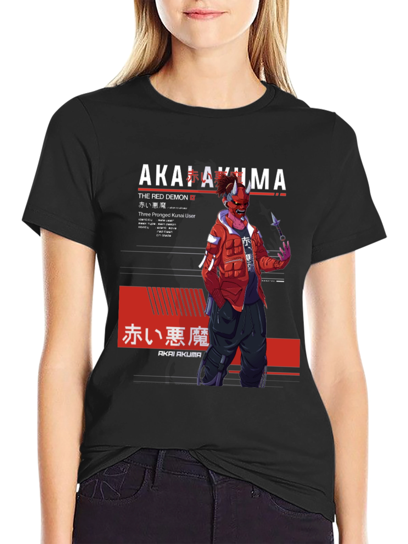 Akai Akuma T-Shirt - The Red Demon Japanese Anime