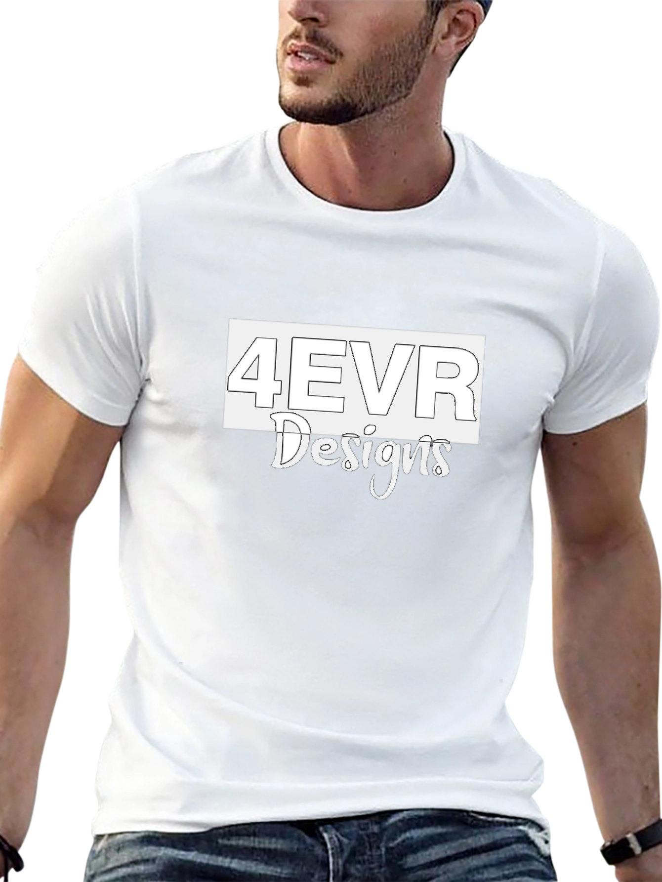 4EVR Designs Black Graphic Tee